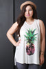 Pineapple Sunset Graphic Print Sleeveless Top