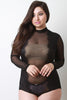 Mesh Lace Long Sleeve Bodysuit