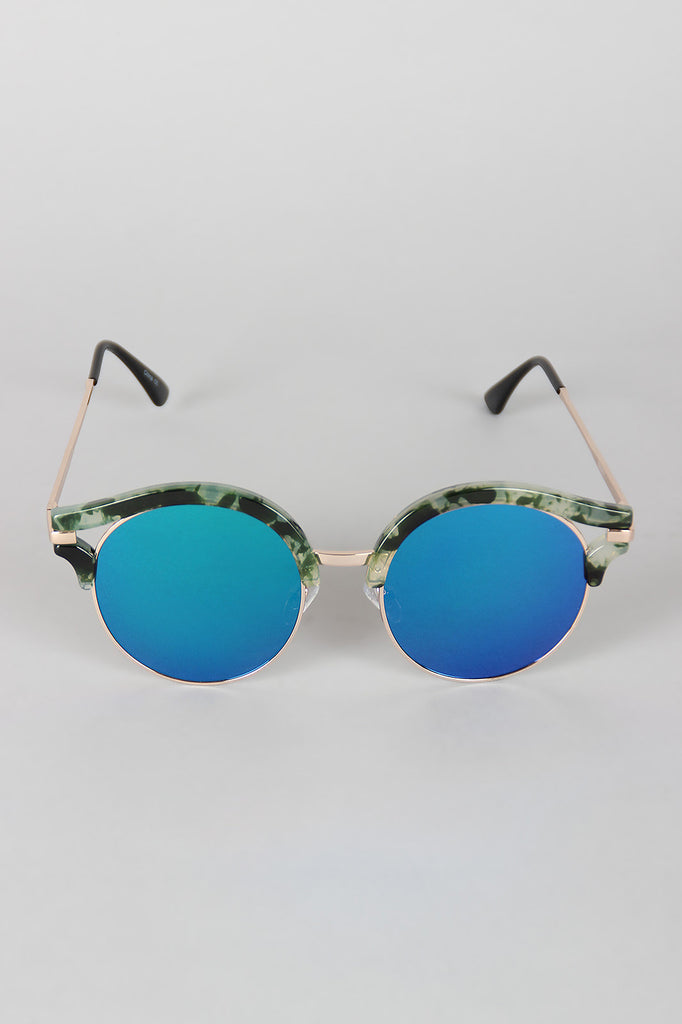 Marble Cats Eye Cutout Sunglasses