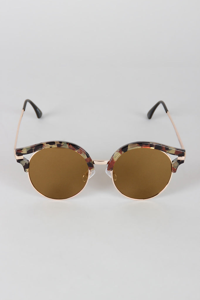 Marble Cats Eye Cutout Sunglasses