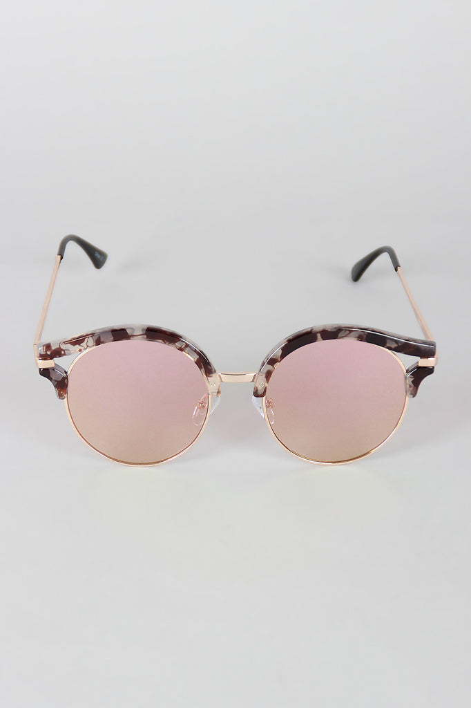 Marble Cats Eye Cutout Sunglasses