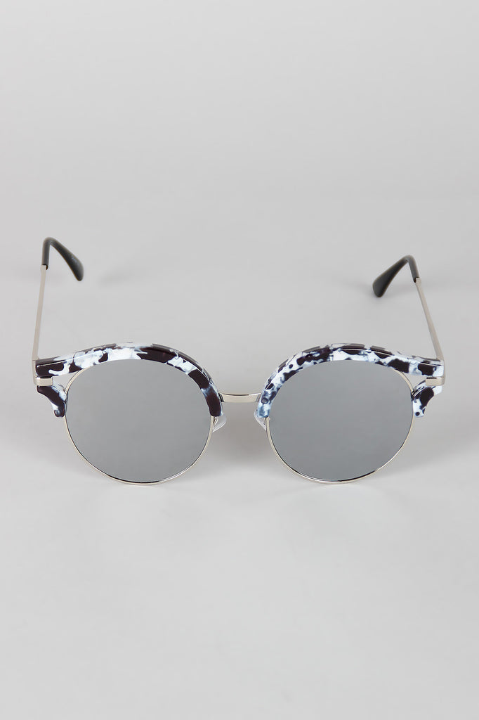 Marble Cats Eye Cutout Sunglasses