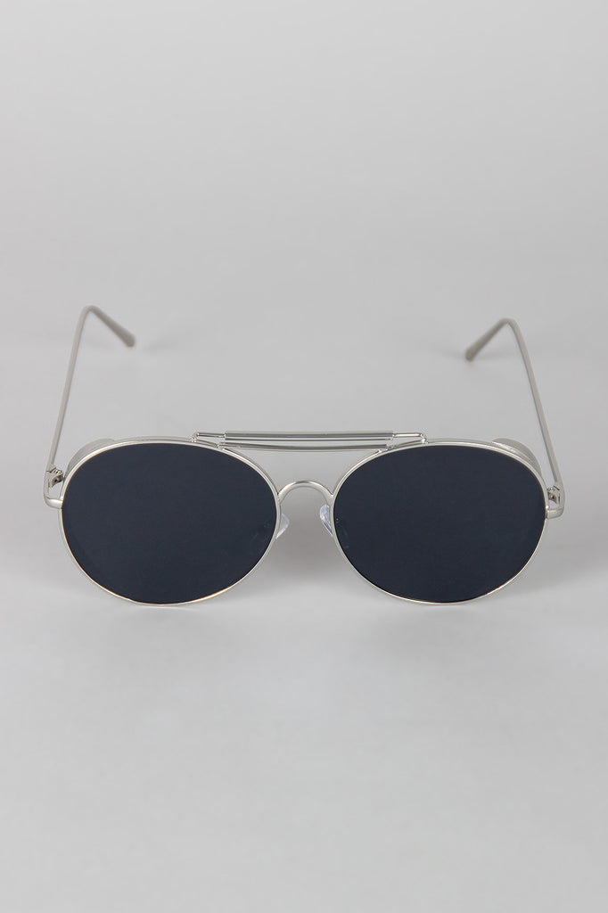 Straight Aviator Side Shield Sunglasses