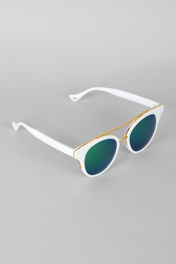 Uptown Girl Horn Rimmed Sunglasses