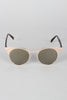 Semi-Rimless Metallic Round Sunglasses