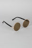 Retro Double Bridge Round Frame Sunglasses