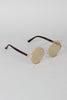 Retro Double Bridge Round Frame Sunglasses