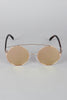 Retro Double Bridge Round Frame Sunglasses