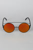 Retro Double Bridge Round Frame Sunglasses