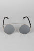 Retro Double Bridge Round Frame Sunglasses