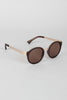 Matte Plastic and Metal Round Sunglasses