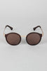 Matte Plastic and Metal Round Sunglasses