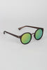 Matte Plastic and Metal Round Sunglasses