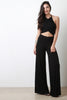 Wrap Front Wide Leg Jumpsuit