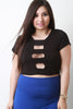 Banded Open Front  Crop Top