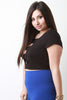 Banded Open Front  Crop Top