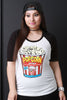 Popcorn Graphic Print Raglan Sleeve Tee