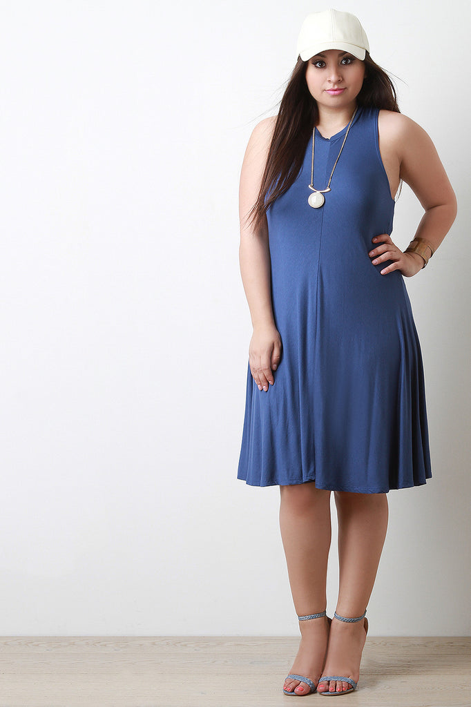 Sleeveless Knit Shift Dress