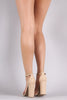 Vegan Suede Open Toe Chunky Heel