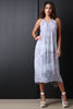 Tie Dye Key Hole Asymmetrical Hem Midi Dress