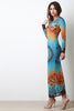 Tie Dye Boho Semi-Sheer Maxi Dress