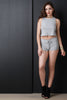 Rib Knit Drawstring Shorts