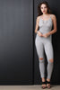 Cut Out Knee Sleeveless Jumpsuit