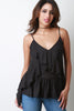 Spaghetti Strap Ruffled Camisole Top