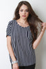 Vertical Stripe Surplice Back Top