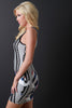 Abstract Striped Bodycon Dress