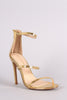 Liliana Mirrored Patent Triple Straps Single Sole Heel