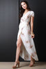 Surplice Floral Wrap Maxi Dress