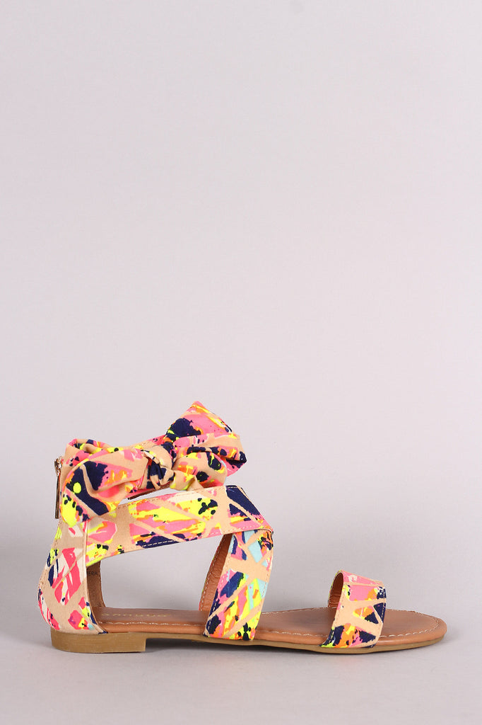 Bamboo Strappy Bow Sandal