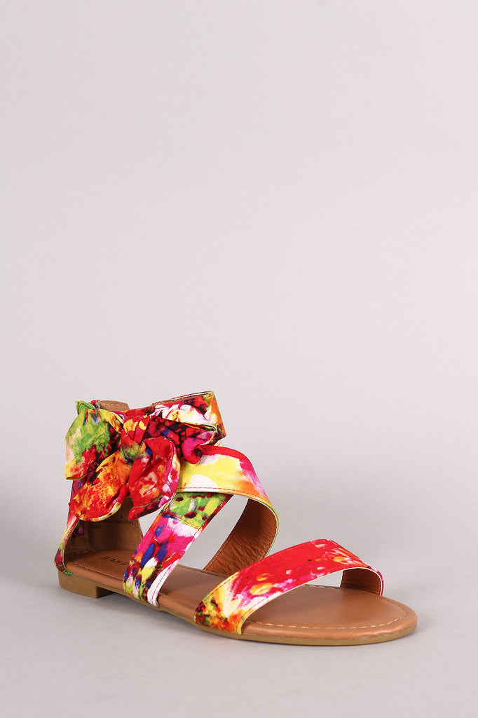 Bamboo Strappy Bow Sandal