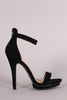 Wild Diva Lounge Nubuck Ankle Strap Stiletto Heel