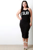 I Slay Graphic Print Halter Midi Dress