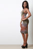 Earthy Tie Dye Backless Midi Dress