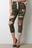 Distress Camouflage Jogger Pants