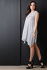 Loose Knit Asymmetrical Hem Shift Dress