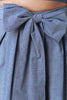 Chambray Bow A-Line Skirt