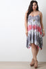 Tie Dye Sleeveless Sharkbite-Hem Cami Dress