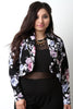 Quilted Floral Long Sleeve Zipped Jacket