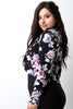 Quilted Floral Long Sleeve Zipped Jacket