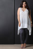 Striped Sharkbite Chiffon Hem Top
