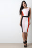 Color Block Bodycon Midi Dress