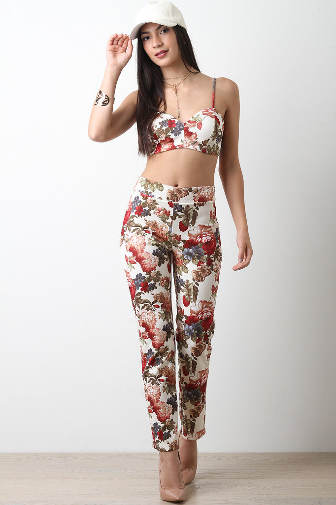 Floral Print High Waist Leggings