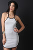 Jersey Knit Halter Tie Mini Dress