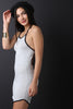 Jersey Knit Halter Tie Mini Dress