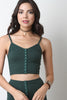 Rib Knit Snap Button Crop Top