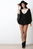 Crochet Trim Dolman Sleeve Romper